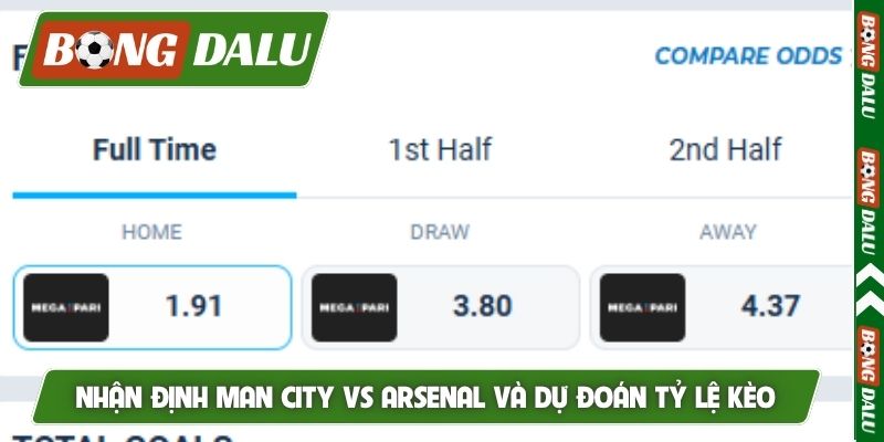 Nhận định Man City vs Arsenal và dự đoán tỷ lệ kèo